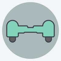 Icon Hoverboard. related to Skating symbol. color mate style. simple design illustration vector