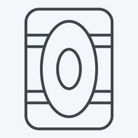 Icon Kneepad. related to Skating symbol. line style. simple design illustration vector