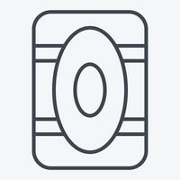 Icon Kneepad. related to Skating symbol. line style. simple design illustration vector