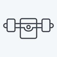 Icon Skate Truck. related to Skating symbol. line style. simple design illustration vector