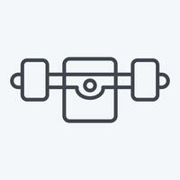 Icon Skate Truck. related to Skating symbol. line style. simple design illustration vector