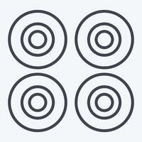 Icon Wheels. related to Skating symbol. line style. simple design illustration vector