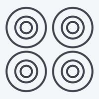 Icon Wheels. related to Skating symbol. line style. simple design illustration vector