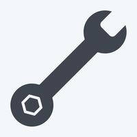 Icon Wrench. related to Skating symbol. glyph style. simple design illustration vector
