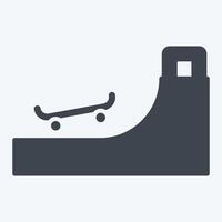 Icon Ramp 2. related to Skating symbol. glyph style. simple design illustration vector