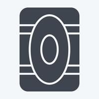 Icon Kneepad. related to Skating symbol. glyph style. simple design illustration vector