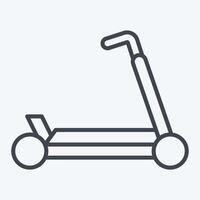 Icon Kick Scooter. related to Skating symbol. line style. simple design illustration vector