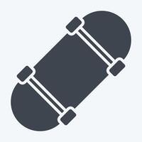 Icon Skateboard. related to Skating symbol. glyph style. simple design illustration vector