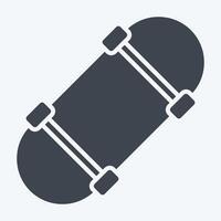 Icon Skateboard. related to Skating symbol. glyph style. simple design illustration vector