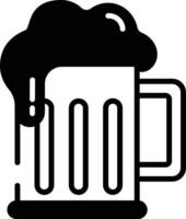 Beer glyph and line vector illustration