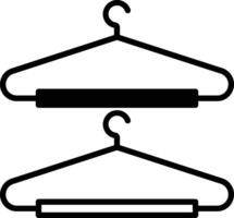 Hanger glyph and line vector illustration