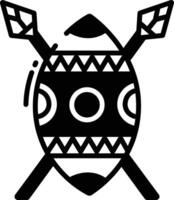 Zulu glyph and line vector illustration