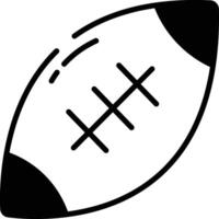 Rugby glyph and line vector illustration