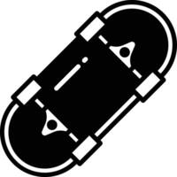 Skateboard glyph and line vector illustration