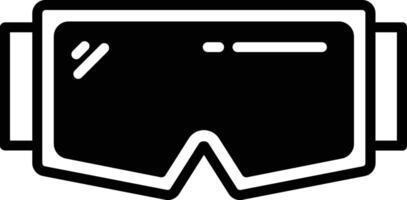 Goggles glyph and line vector illustration