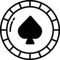 Poker Chips glyph and line vector illustration