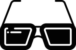 eyeglasses glyph and line vector illustration