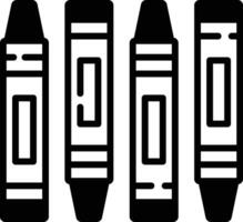 Crayons glyph and line vector illustration