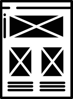 Wireframe glyph and line vector illustration