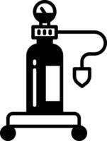 Oxygen glyph and line vector illustration