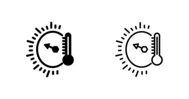 icono de vector de indicador de temperatura