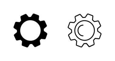 icono de vector de rueda dentada