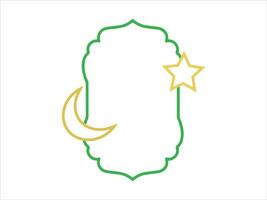 Islamic Star Moon Frame Background vector