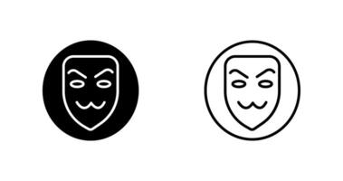 icono de vector de máscara de hacker