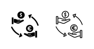 Dollar To Euro Vector Icon