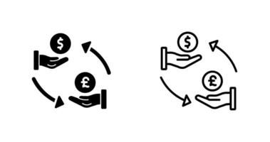 Dollar to Pound Vector Icon