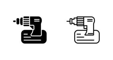 icono de vector de máquina de perforación