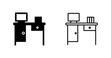 icono de vector de mesa de trabajo