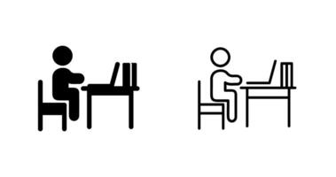 Studying Desk Vector Icon