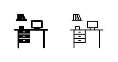 Office Desk Vector Icon