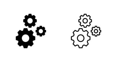 icono de vector de múltiples ruedas dentadas