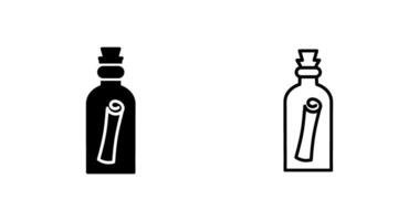 Scroll in Bottle Vector Icon