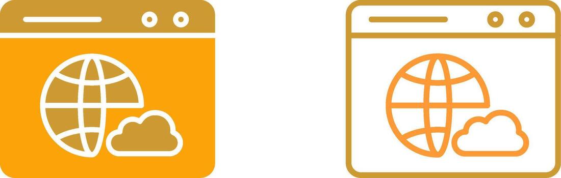 Web Cloud Vector Icon