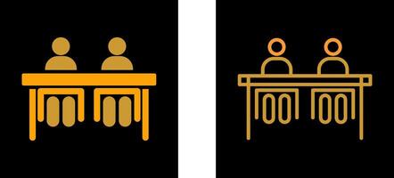 Student Sitting In Classroom Vector Icon