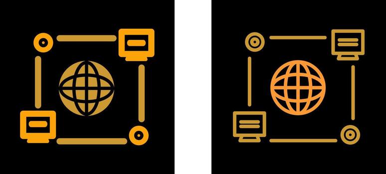 computadora conexión vector icono