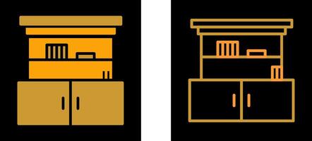 Cupboard with Shelves Vector Icon