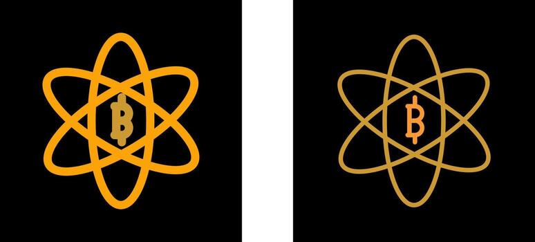 Bitcoin Science Vector Icon