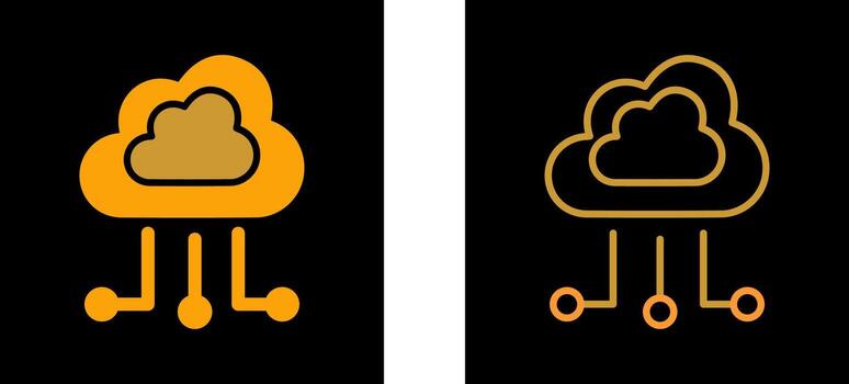 icono de vector de nube