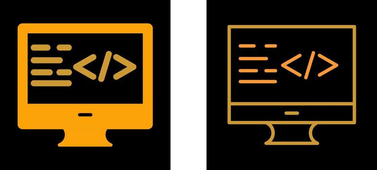 icono de vector de codificación