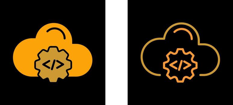 Cloud Coding Vector Icon