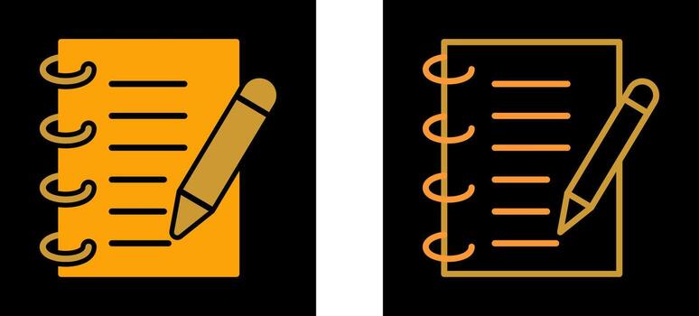 icono de vector de cuaderno de primavera