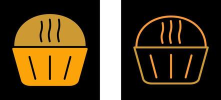 icono de vector de muffin de crema