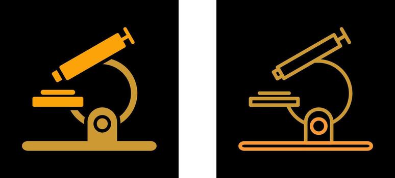 icono de vector de microscopio