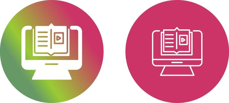 icono de vector de aprendizaje electrónico