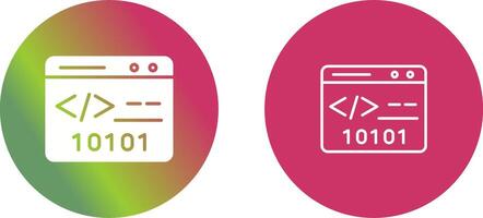 Binary Website Vector Icon