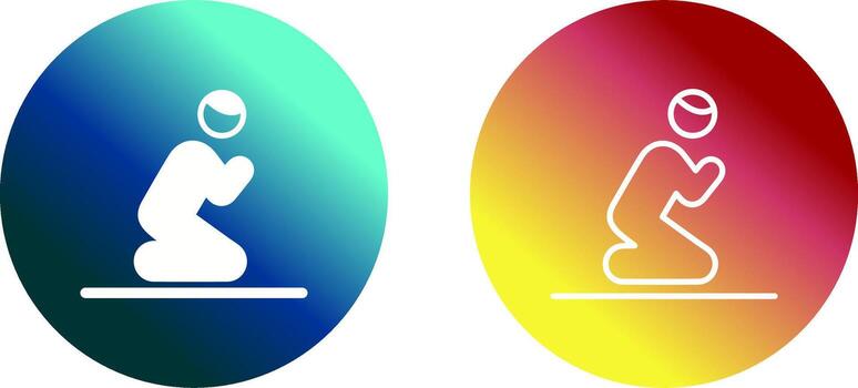 ofreciendo icono de vector de oración